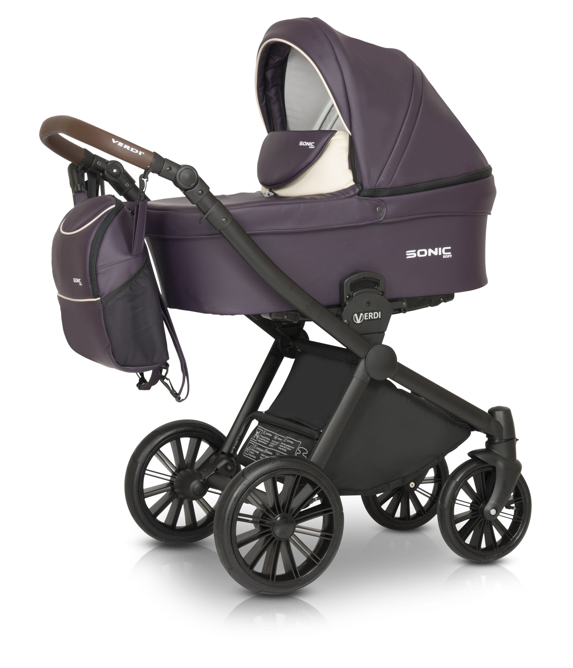 SONIC Soft 3in1 1 Byzantine Eco Leather – 3in1 Baby Pram Stroller Travel System with Car Seat – LuxePram UK