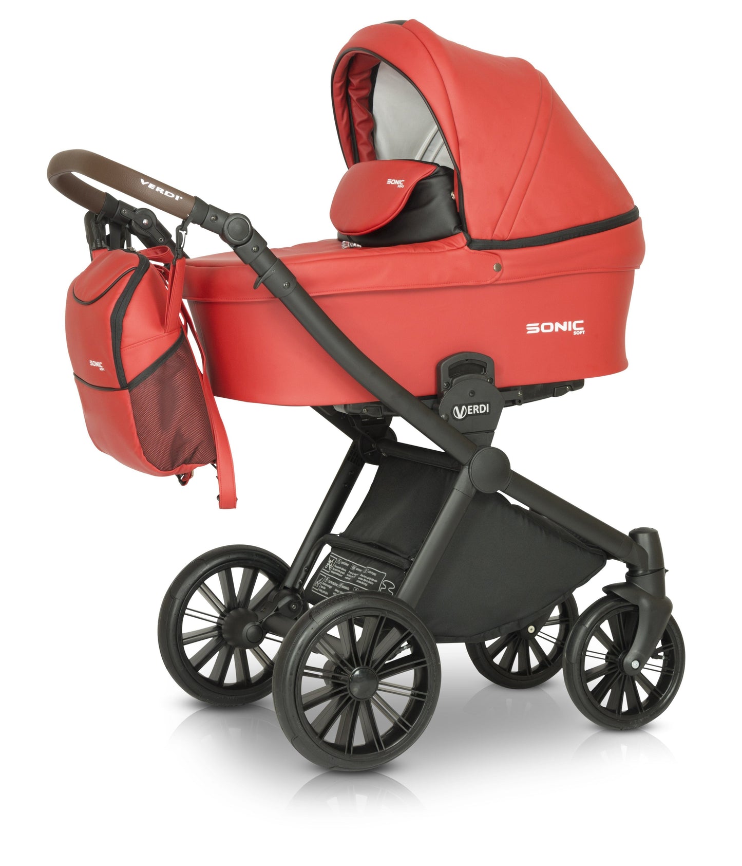 SONIC Soft 3in1 4 Ferrari Eco Leather – 3in1 Baby Pram Stroller Travel System with Car Seat – LuxePram UK